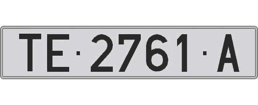 TE2761A matricula larga