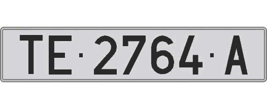 TE2764A matricula larga
