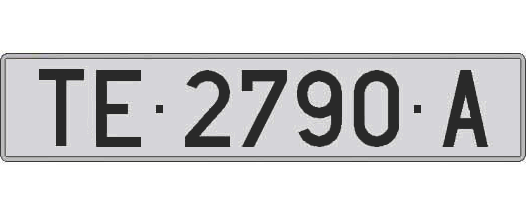 TE2790A matricula larga