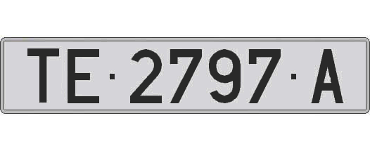 TE2797A matricula larga
