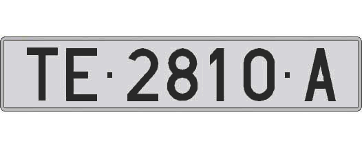 TE2810A matricula larga