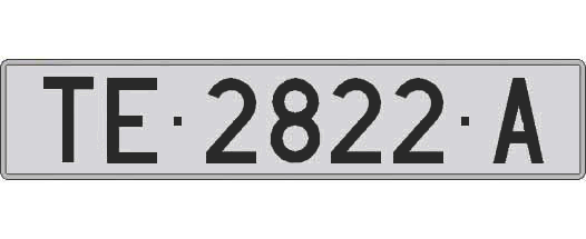 TE2822A matricula larga