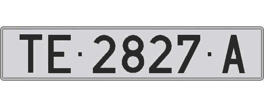 TE2827A matricula larga