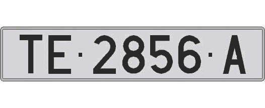 TE2856A matricula larga