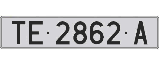 TE2862A matricula larga