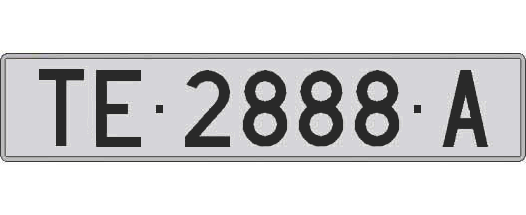 TE2888A matricula larga