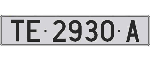 TE2930A matricula larga