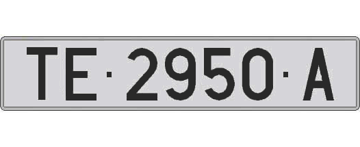 TE2950A matricula larga