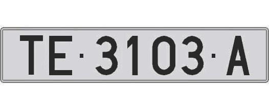 TE3103A matricula larga