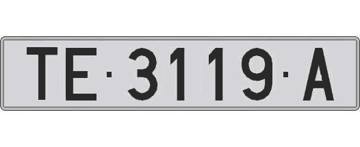 TE3119A matricula larga