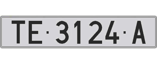 TE3124A matricula larga