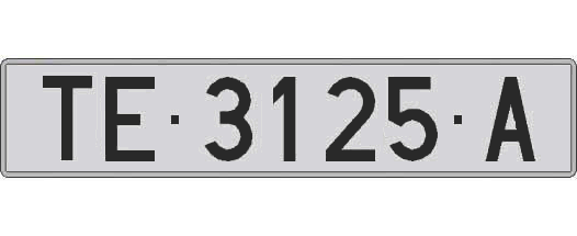 TE3125A matricula larga
