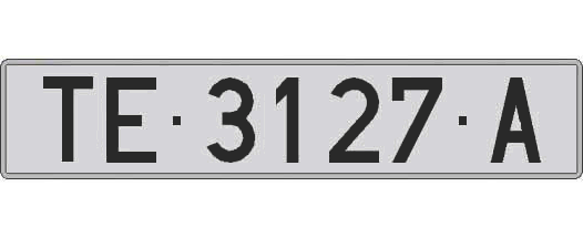 TE3127A matricula larga