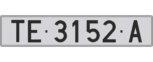 TE3152A matricula larga