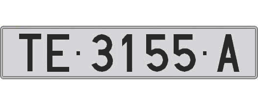 TE3155A matricula larga