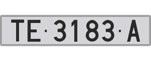 TE3183A matricula larga