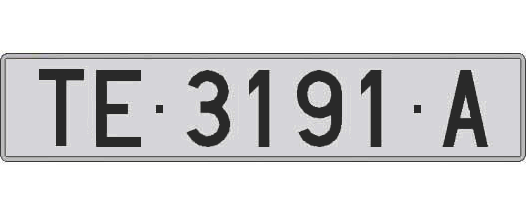 TE3191A matricula larga