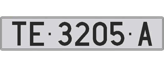 TE3205A matricula larga