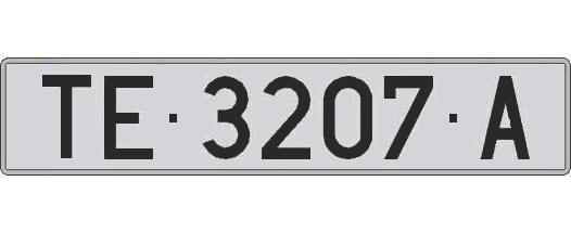 TE3207A matricula larga