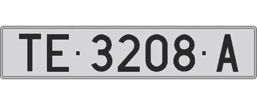 TE3208A matricula larga