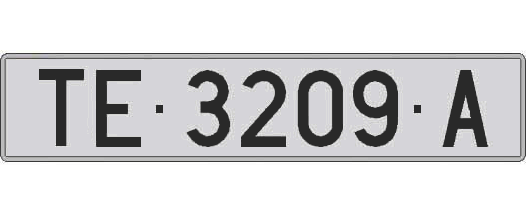 TE3209A matricula larga