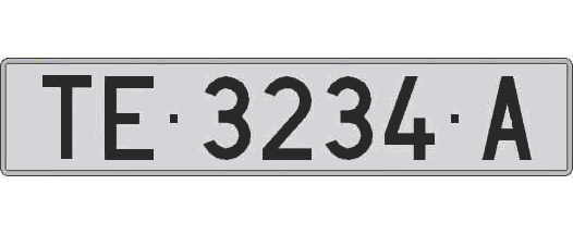 TE3234A matricula larga