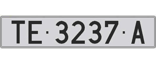 TE3237A matricula larga