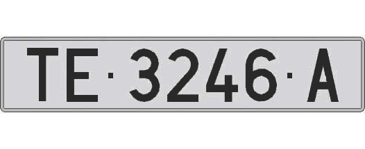 TE3246A matricula larga