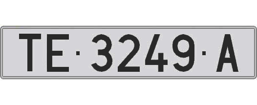 TE3249A matricula larga