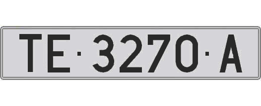 TE3270A matricula larga