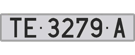 TE3279A matricula larga