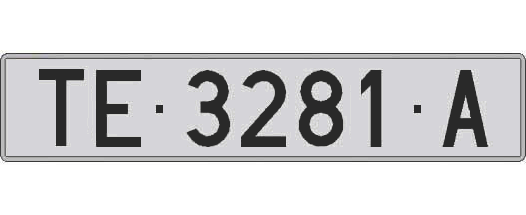 TE3281A matricula larga