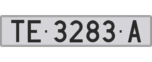 TE3283A matricula larga
