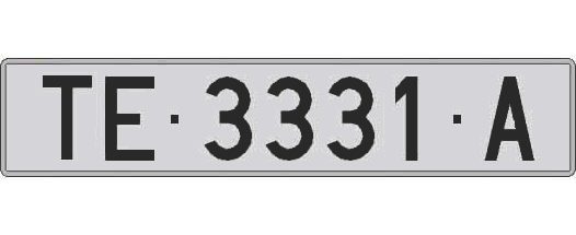 TE3331A matricula larga