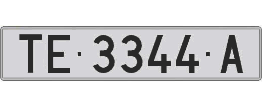 TE3344A matricula larga
