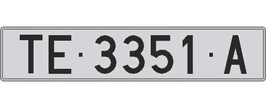 TE3351A matricula larga