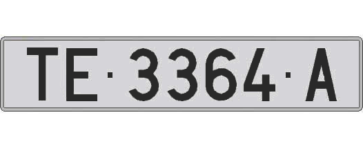 TE3364A matricula larga