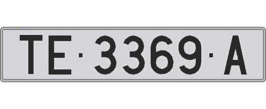 TE3369A matricula larga