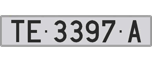 TE3397A matricula larga