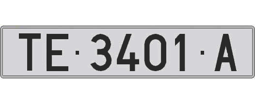 TE3401A matricula larga