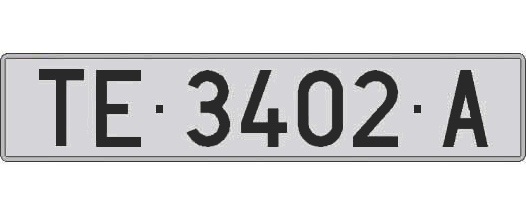 TE3402A matricula larga