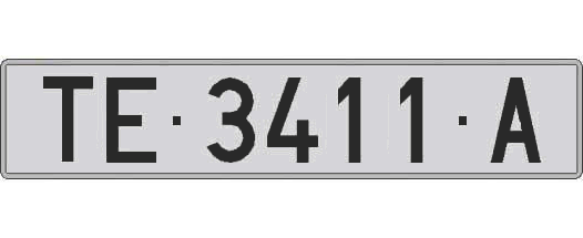 TE3411A matricula larga