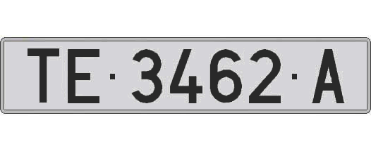 TE3462A matricula larga