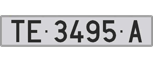 TE3495A matricula larga