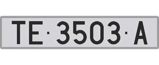 TE3503A matricula larga