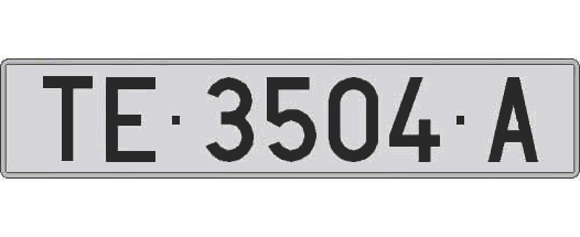TE3504A matricula larga
