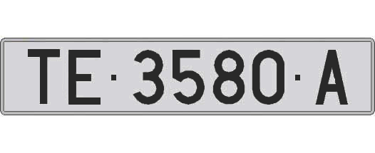 TE3580A matricula larga