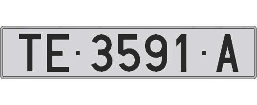 TE3591A matricula larga