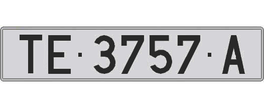 TE3757A matricula larga