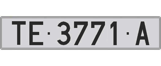 TE3771A matricula larga